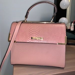 Pink croc dune purse